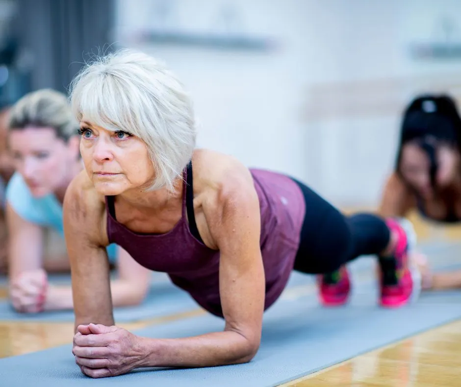 A person doing a joint-strengthening exercise